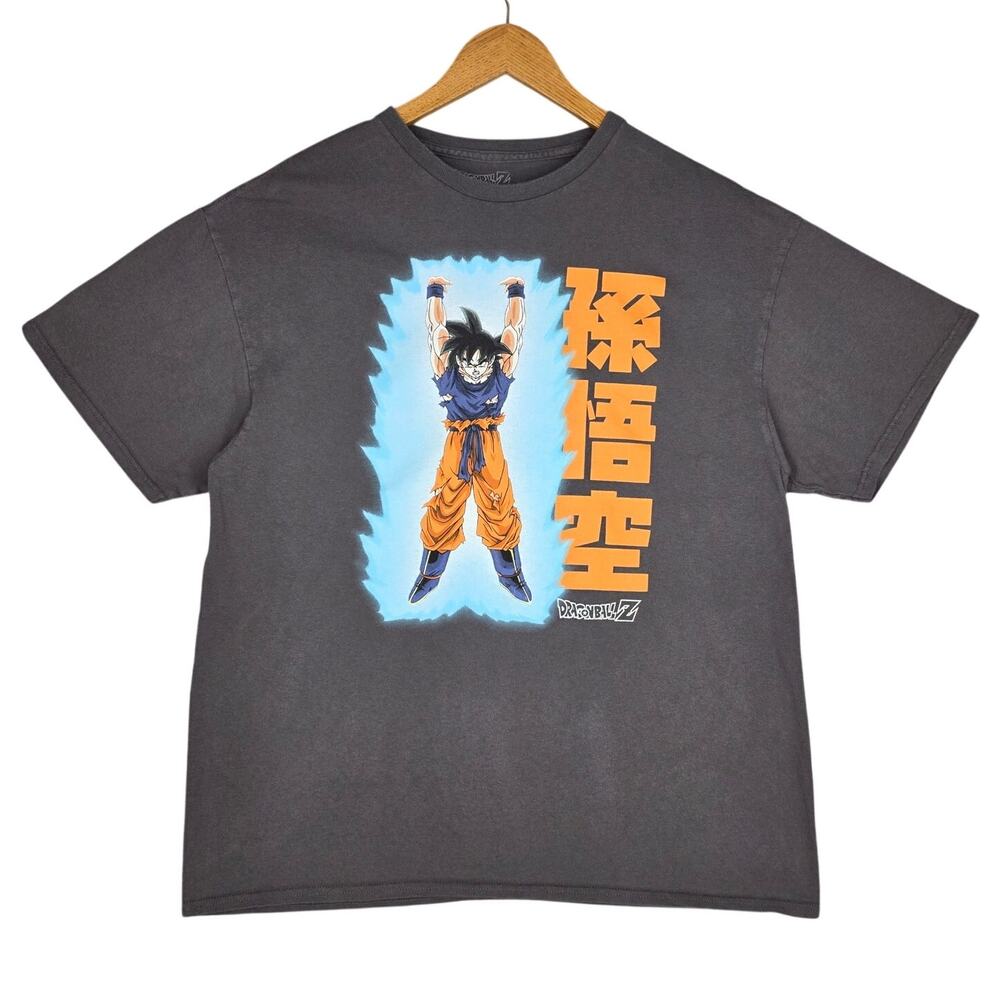 DRAGON BALL Z GOKU GRAPHIC TEE – MEN’S XL – GRAY – 2019 TOEI ANIMATION – COTTON